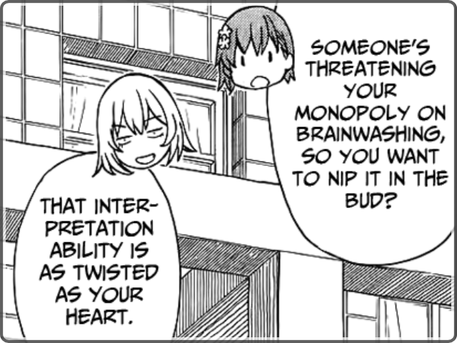 Misaka talking with her friend Misaki.